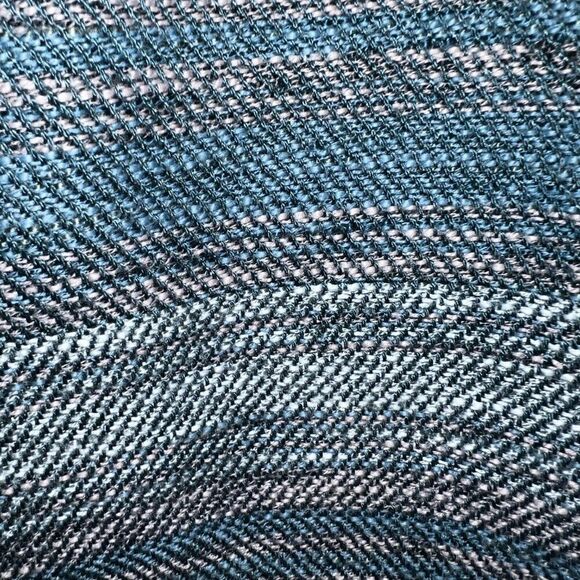 Ann Taylor LOFT Blue Cream & Tan Fringe Hem Mini Skirt EUC Size 8 - Picture 6 of 8